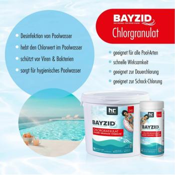 Preview: 5 kg BAYZID® Chlorgranulat für Pools